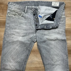 Jeans Diesel Uomo 30x32 Grigio Iakop Regular Slim Taper Denim 008QP Vestibilità 32x32 - Foto 1 di 15