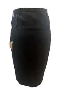 Vintage Burberry Navy Stretch Wool Pencil skirt High Rise + Tags US 6 UK 8-10 - Picture 1 of 17