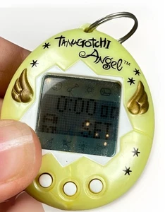 Vintage Tamagotchi Angel Yellow With Gold Wings Virtual Pet Bandai 1997 Tested - Picture 1 of 10