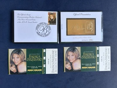 1993 Barbra Streisand Official Pure Yellow Gold Stamp 23Kt with MGM Grand Case - Image 1 of 4