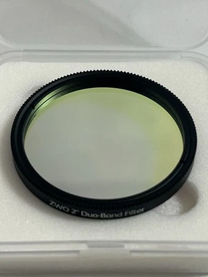 ZWO 2” Duo-Band Filter Light Pollution Reduction DB2 Astrophotography Filters - Image 1 of 4