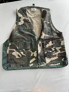 Sports Afield Hunting Vest Mens Med. Green Camouflage GameBag Camo (2G) - Picture 1 of 8