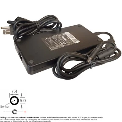 Power Adapter AC DC 7450PD 19.5Vdc DC19.5V 19.5V 12.3A 240W Dell GA240PE1-00 - Image 1 of 3