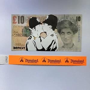 BANKSY Banknote Princess Di-Faced Tenner £10 Note KISSING COPPERS + Dismaland - Picture 1 of 4