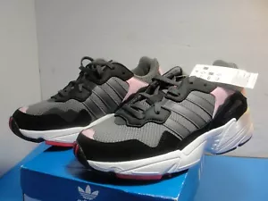 NIB Adidas Yung-96 J F35274 Sneakers Gray Mesh Low Top Size 4.5 - Picture 1 of 9
