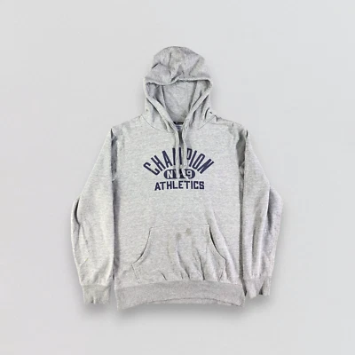 Винтажный чемпион толстовка с капюшоном NY19 Athletics серый пуловер свитер размер XL - Изображение 1 из 4