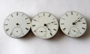 Lot of 3 Waltham Home Watch Co. Key-wind Pocket Watch Movements for Parts-Repair - Picture 1 of 2