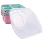 1X(4 Pack Bento Lunch Box,3-Compartment Meal Prep Containers,Lunch Box For5450