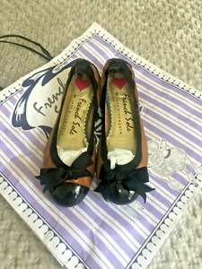French Sole Ballet Pumps Ballerinas Flat Shoes 38 5  - Picture 1 of 6