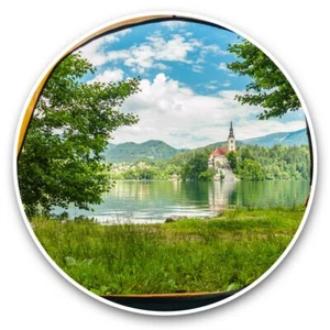 2 x Vinyl Stickers 25cm - Camping Bled Lake Slovenia #44508 - Photo 1/8