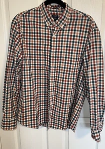 J Crew Button Down Performance Hemd Herren Large kariert schmal ungesteckt adrett - Bild 1 von 7