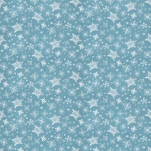 SNOWFLAKES! ~ White Snow on Light Blue Background ~ from Dear Stella~By-The-Yard - Picture 1 of 1