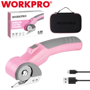 WORKPRO Cordless Electric Scissor 4.0V Rotary Cutter 2000mAh Rechargeable Shears - Picture 1 of 14