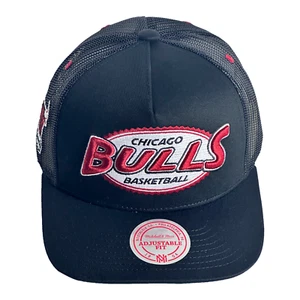 Cappello snapback Mitchell & Ness Chicago Bulls Team Seal Trucker nero - Foto 1 di 8