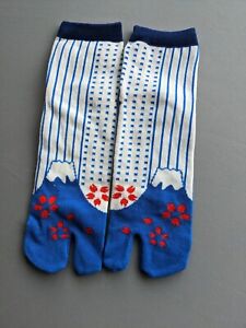  Tabi Split Toe Cotton Crew Socks - Flip Flops - Japanese 🎉 FREE UK P&P for 5