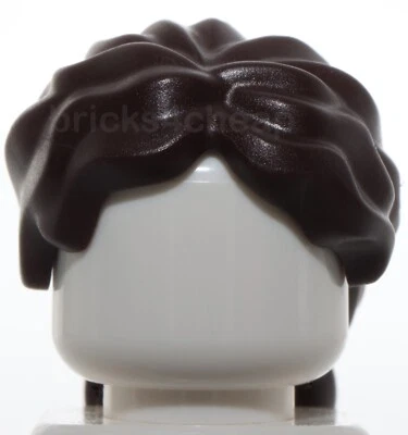 Lego Dark Brown Hair Female Tousled with Long Loose Ponytail Hole on Top - Image 1 of 3