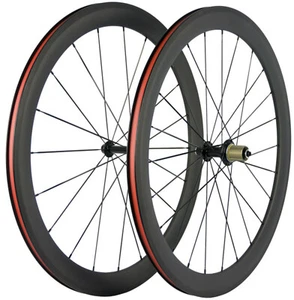700C 50mm Carbon Laufräder 25mm U Form Clincher Carbon Laufradsatz Fahrrad Rennräder - Bild 1 von 11