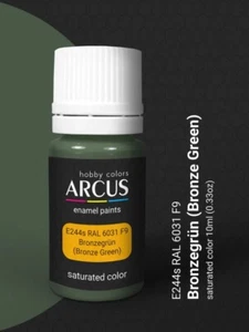 Arcus 244 Emaillelack RAL 6031 F9 Bronzegrün gesättigte Farbe 10ml - Bild 1 von 2