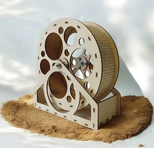 Holzlaufrad für Hamster - leise, stabil und sicher 17cm - Bild 1 von 3