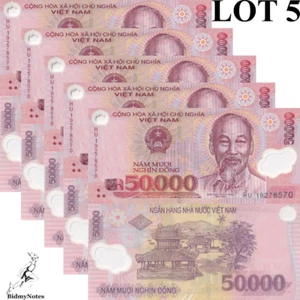 Viet Nam Vietnam 50000 Dong 2019 P 121 Polymer UNC 1/20 Bundle LOT 5 pcs - Picture 1 of 1