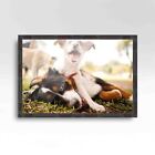 21x17 Brown Bamboo Real Wood Picture Frame Width 0.75 inches | Interior Frame De