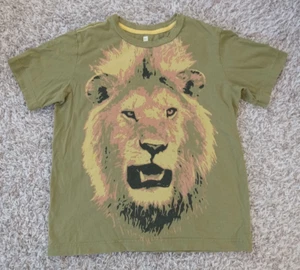 Used Boys Size 12 TEA Collection Green Lion Shirt - Picture 1 of 11