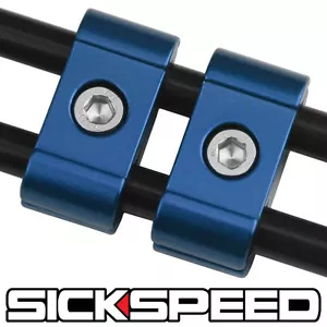 2 BLUE ENGINE SPARK PLUG WIRE SEPARATOR DIVIDER CLAMP FOR MOTORCYCLE BIKE M6 - Bild 1 von 1