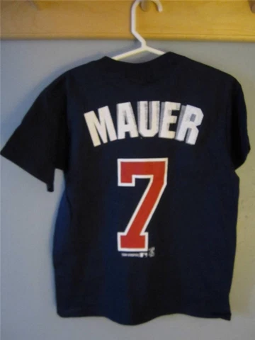 NEW-Minor-Flaw MINNESOTA TWINS #7 Joe Mauer Kid Sizes S-M (4-5/6) Shirt Cover