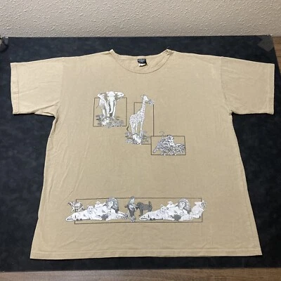 Camisa De Colección LA Lights SAFARI ANIMALES ESTAMPADOS Elefantes Verdes Jirafas EE. UU. 2XL Foto 1 de 4