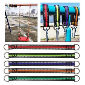 Swing Hanging Strap with D Ring, Heavy Duty Webbing Extension Hammock Belt Tree - Picture 1 of 13