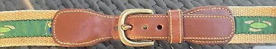 "Cinturón de golf Dooney & Bourke para hombre de lona y cuero y latón 38""" Foto 1 de 4