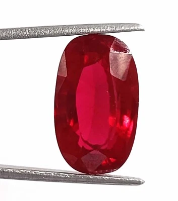 24-25 Ct Red Ruby Oval Shape EGL Certified Faceted From Burma Loose Gemstone JNH - Image 1 of 4