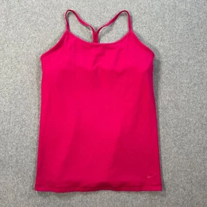 Nike Dri-FIT Sports Bra Tank Top Women's Large Pink Racerback - Picture 1 of 8