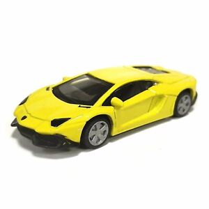1:64 Diecast Lamborghini Aventador Yellow - Die Cast Model Car - Collectible Toy