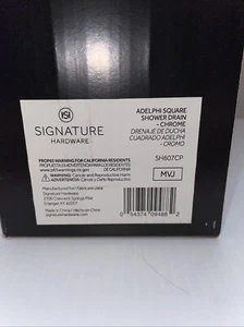 Signature Hardware SH607CP Adelphi 4-1/2" Pattern Grate Linear Shower Drain - Picture 1 of 3
