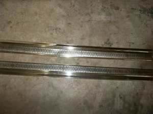 OLDER GE REFRIGERATOR 2 FREEZER DOOR RAILS GOLD  FROM MODEL TBFM17VBB - Picture 1 of 2