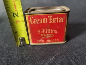 Antique, Schilling Two Ounce, Cardboard/Paper, Spice Tin, San Fransisco - Picture 1 of 7