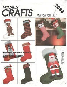 1985 McCall's Crafts 2083 Christmas Stocking Package sewing pattern uncut - Picture 1 of 3