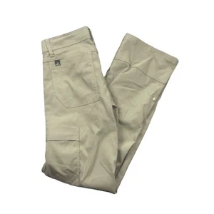 Pantalone Prana 28x32 Ventilato Beige Nylon Elastico Snap Tasche Avvolgibili - Foto 1 di 7