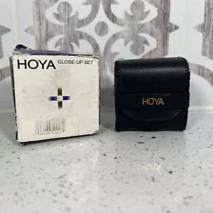 HOYA Close Up Lens Filter Set 52mm +1 +2 and +4 Threaded Screw On w/ Black Case - Picture 1 of 5