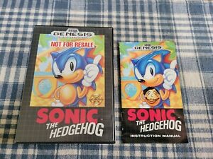 Sonic the Hedgehog - Not for Resale - Sega Genesis - Authentic - Case Only!