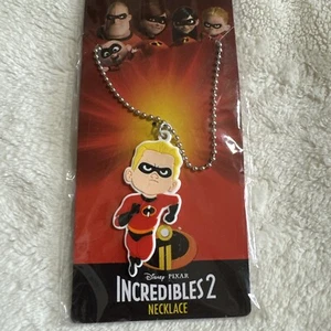 The Incredibles 2 Rubber Dash Tag Jewelry Necklaces Pendant Charm W/Chain - Picture 1 of 8