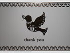 Metallic Gold Dove "Thank You" Note Cards w/ Envelopes 