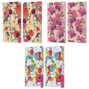 HEAD CASE DESIGNS FLORAL & ANIMAL PATTERN LEATHER BOOK CASE FOR AMAZON FIRE - Picture 1 of 9