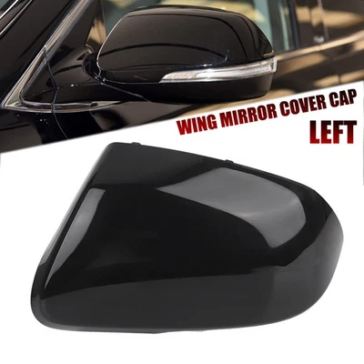 Tapa de cubierta de espejo retrovisor izquierdo conductor negro brillante para Hyundai Santa Fe XL 2017-2020 Foto 1 de 4