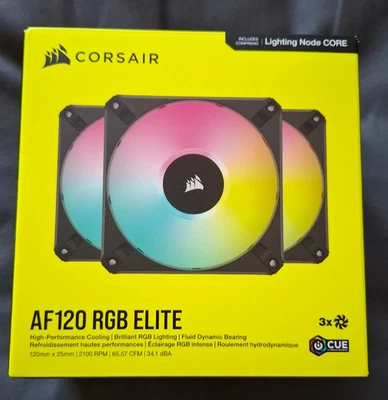 Corsair AF120 RGB Elite • iCUE•120mm • 3er-Pack • Gehäuselüfter "NEU und OVP" - Bild 1 von 4