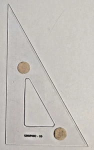 Triángulo de dibujo de 10 pulgadas transparente 30/60/90 grados - Imagen 1 de 2