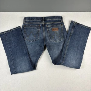 Pantalones de mezclilla retro Wrangler para hombre 30x32 bota ajustada vaquero occidental ranchero trabajo de rodeo - Imagen 1 de 8