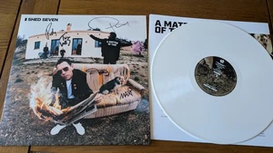 Shed Seven Fully signed A Matter of Time White Vinyl Album LP Exc condition - Picture 1 of 14