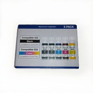 Atrament 5PK kompatybilny z Epson 522 Ecotank ET-2400 4800 2800 2803 2720 4700 - Zdjęcie 1 z 2